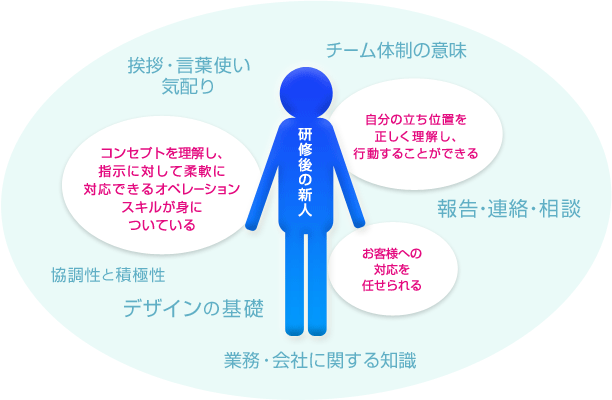 研修後の新人　理想図